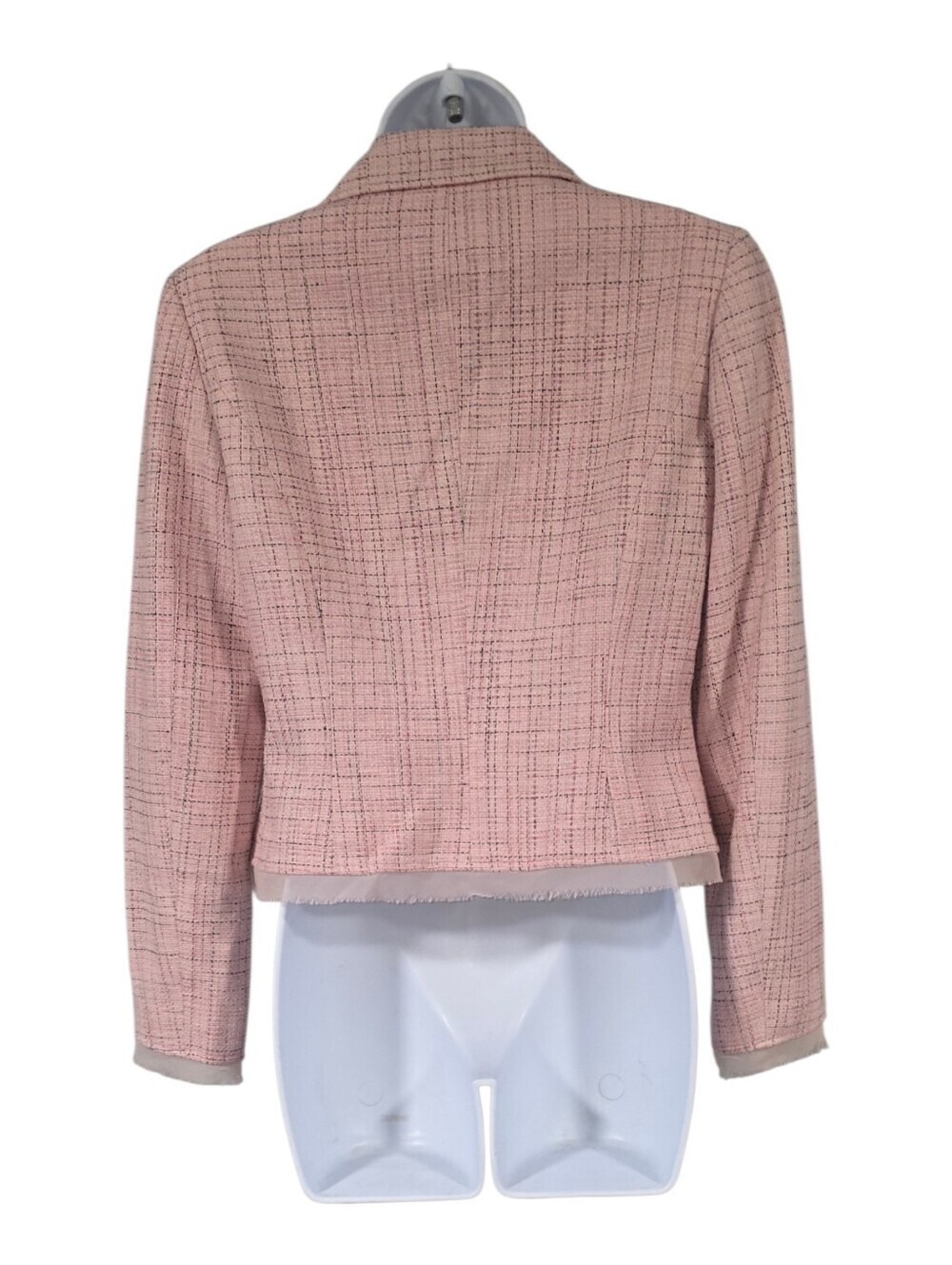 Rickis Pink Tweed Fringe Detail Business Casual Blazer Size 4 - Picture 3 of 3